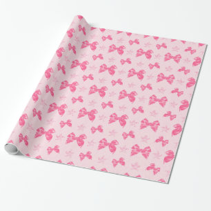 Papier Cadeau Beaux rubans en satin rose