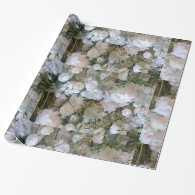 Papier Cadeau Bébé blanc souffle (Déroulé)