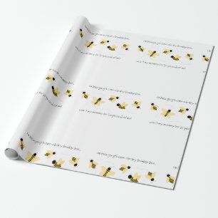 Papier Cadeau Bébé Bumble Bee