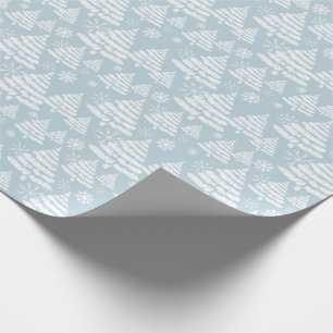 Papier Cadeau Bébé c'est scène bleue de Noël d'hiver d'exté