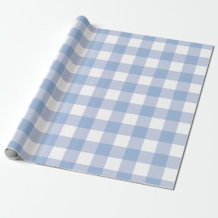 Papier Cadeau Bébé clair Bleu Buffle Plaid