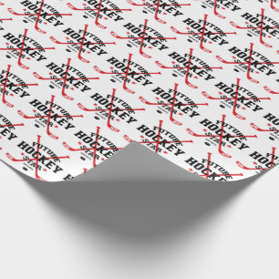 Papier Cadeau Bébé de hockey futur Hockey Star Bâtons de hock