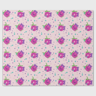 Papier Cadeau Bébé Fille Pieuvre Kawaii