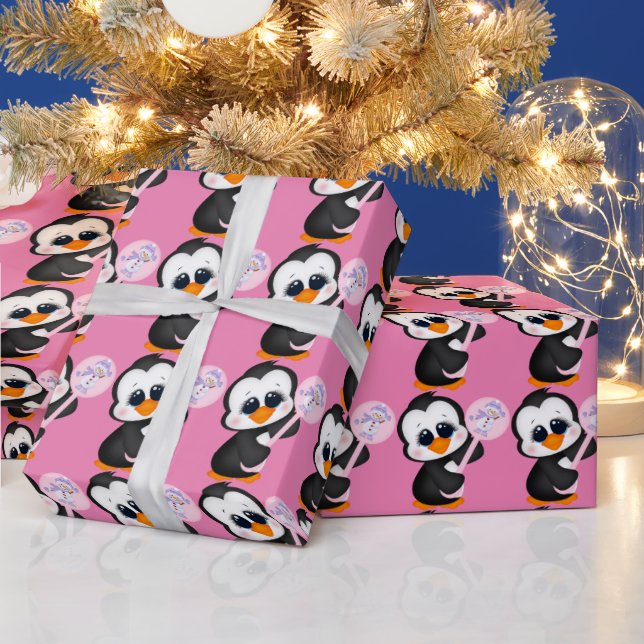 Papier Cadeau Bébé filles premier papier d'emballage de Noël (Vacances)