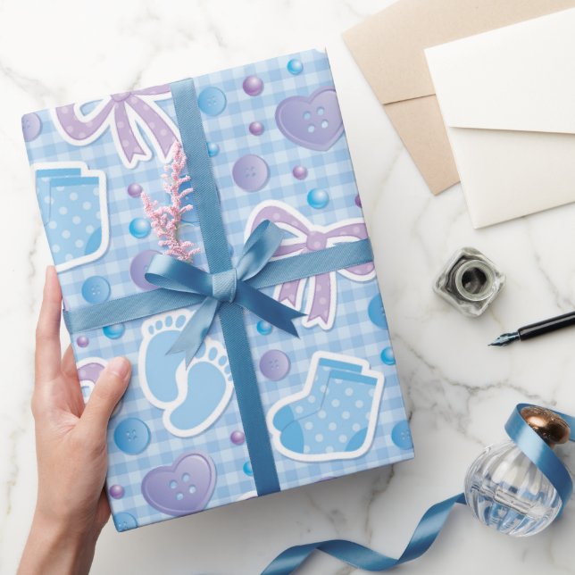 Papier Cadeau Bébé garçon  (Cadeaux)