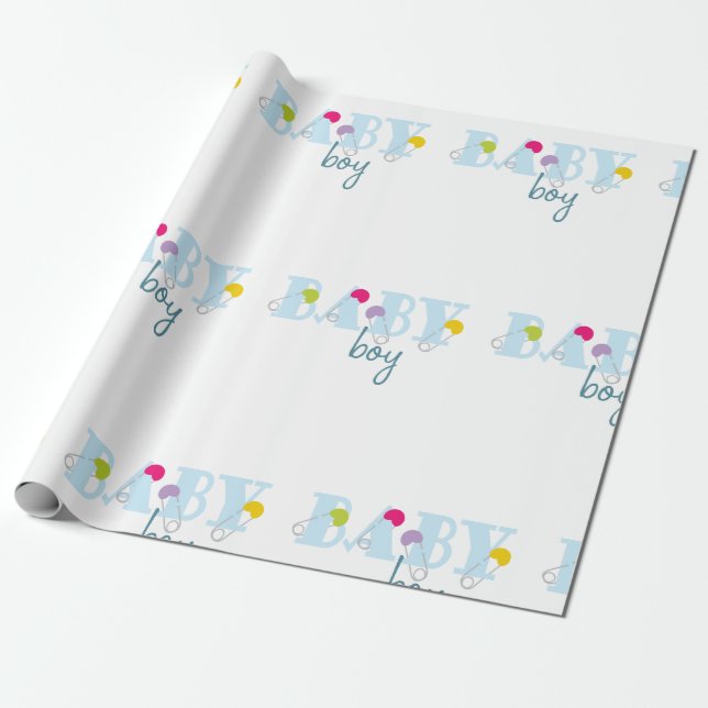 Papier Cadeau Bébé garçon (Déroulé)