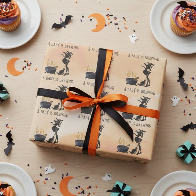 Papier Cadeau Bébé Halloween prépare une douche de sorcière oran (Créateur téléchargé)