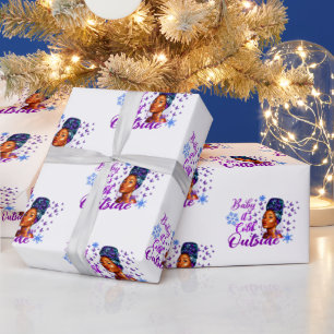 Papier Cadeau Bébé Il fait froid dehors Beauté Afro Fille No