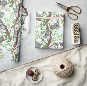 Papier Cadeau Bébé Koala Ours