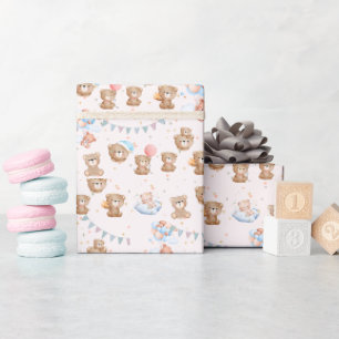 Papier Cadeau Bébé mignon Brown