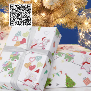 Papier Cadeau Bébé mignon éléphant et lapin Motif