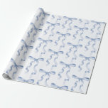 Papier Cadeau Bébé ou Fête des mariées bleu, fête d'anniversaire<br><div class="desc">Élevez votre prochaine célébration avec ce Décor de la Coquette Blue Bow Party! Ce design intemporel ajoute une touche d'élégance et de charme à tout événement, avec un arc magnifiquement ouvragé orné de délicates teintes bleues. Cette collection impressionne vos invités et crée des souvenirs durables et est parfaite pour ajouter...</div>