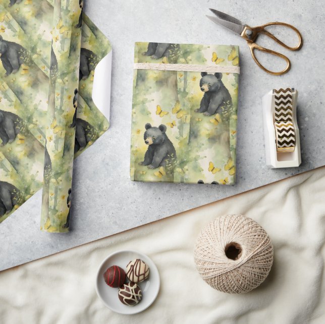 Papier Cadeau Bébé Ours Sexe Neutre (Artisanat)