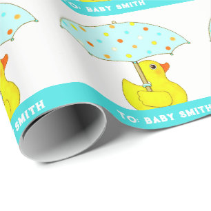 Papier cadeau bébé personnalisé