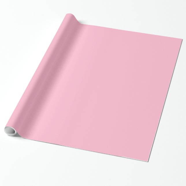 Papier Cadeau Bébé rose (couleur solide)  (Déroulé)