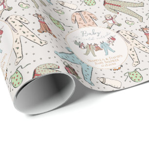 Papier Cadeau Bébé son Baby shower froid à l'extérieur de l'hive
