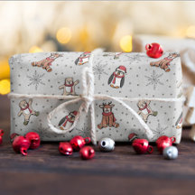 Bébés gris clair Premier Noël Animaux d'hiver