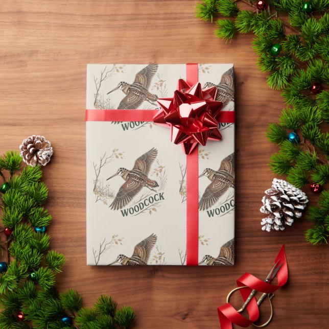 Papier Cadeau Bécasse  (Cadeau de vacances)