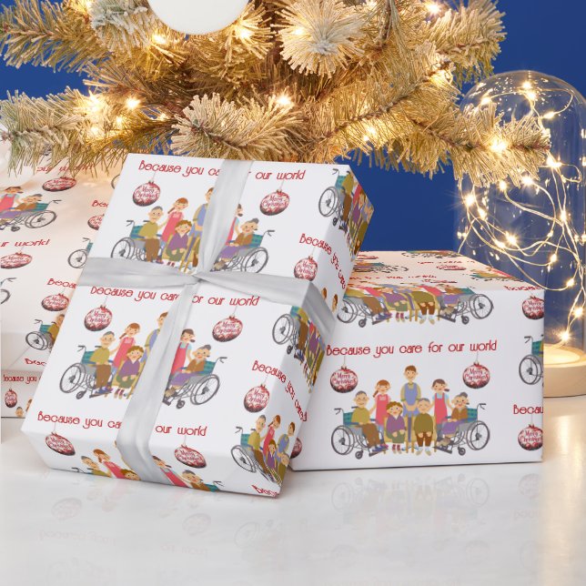 Papier Cadeau Because You Care Christmas Wrapping Paper (Vacances)