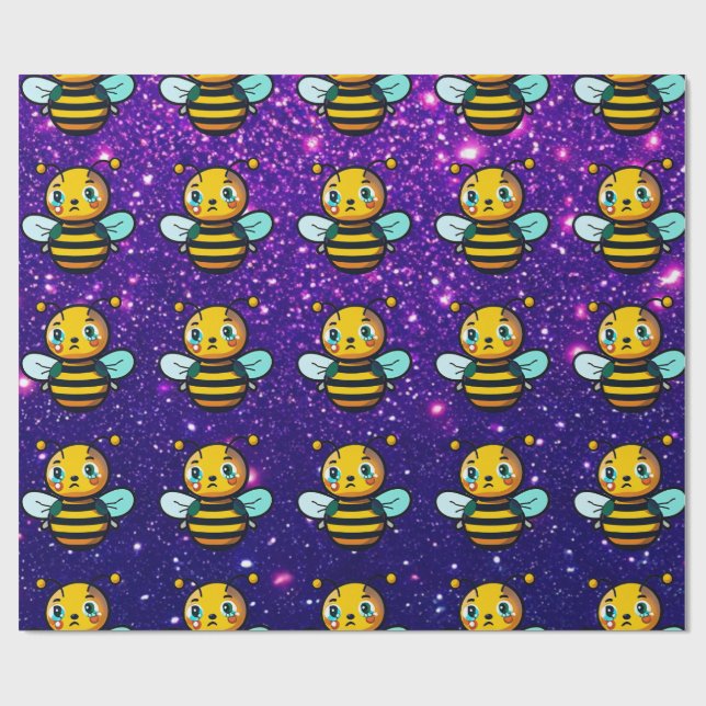 Papier Cadeau Bee Cute Charming Thème Inspiré (Plat)
