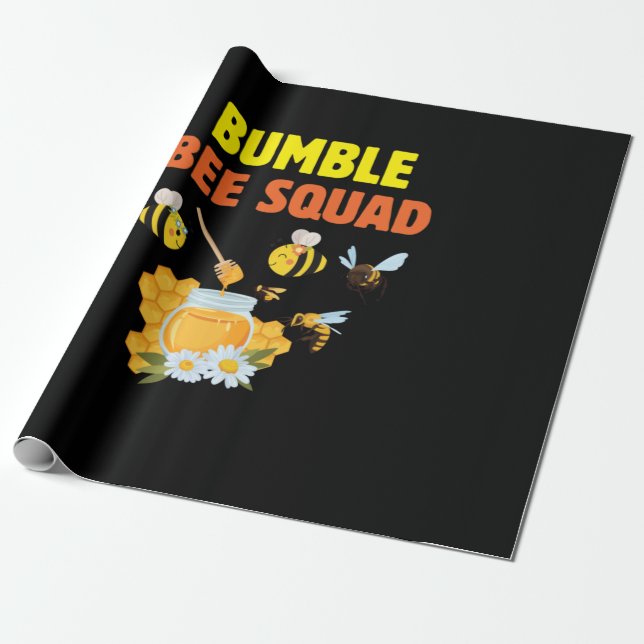 Papier Cadeau Beekeeper Art Bumble Bee Squad 2 (Déroulé)