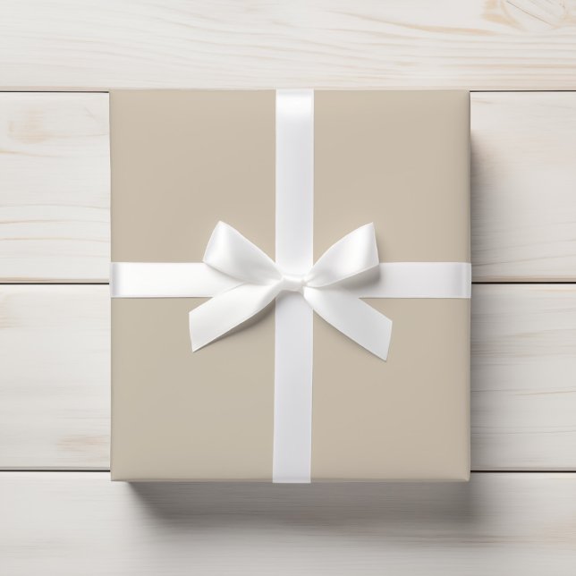 Papier Cadeau Beige Beige Chaleureuse Subtile Solide (Créateur téléchargé)
