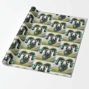 Papier Cadeau Bélier peint
