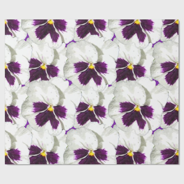 Papier Cadeau belle aquarelle collage de panneaux blancs (Plat)