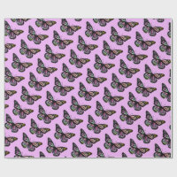 Belle Aquarelle Papillons Motif pourpre