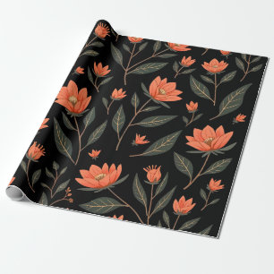 Papier Cadeau Belle Collection Florale Vintage populaire