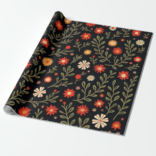 Papier Cadeau Belle Collection Florale Vintage tendance
