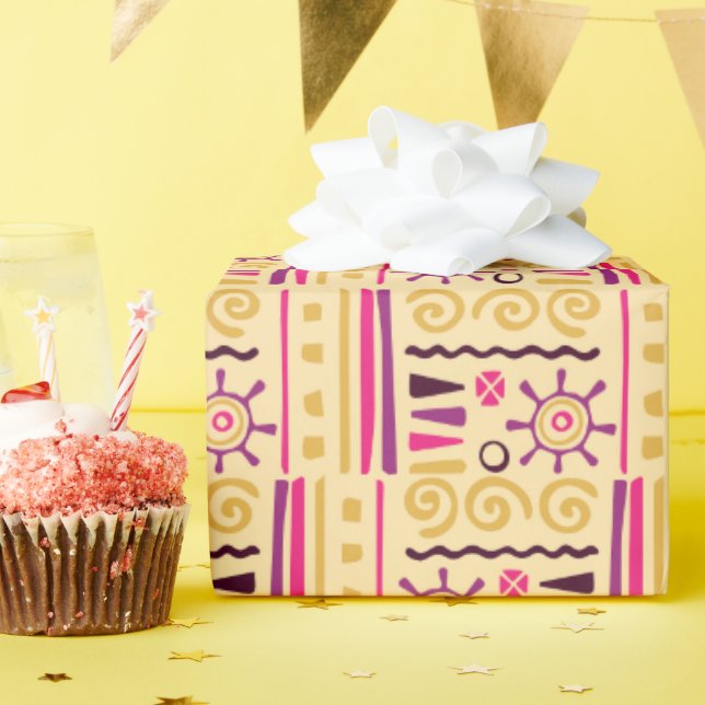 Papier Cadeau Belle Festive Chic Monogramme Anniversaire (Fête d'anniversaire)