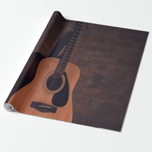Papier Cadeau Belle guitare (Déroulé)