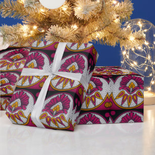 Papier Cadeau Belle Impression d'Art de Motif de Tissu Africain