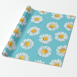 Papier Cadeau Belle marguerite fleurs sans couture motif