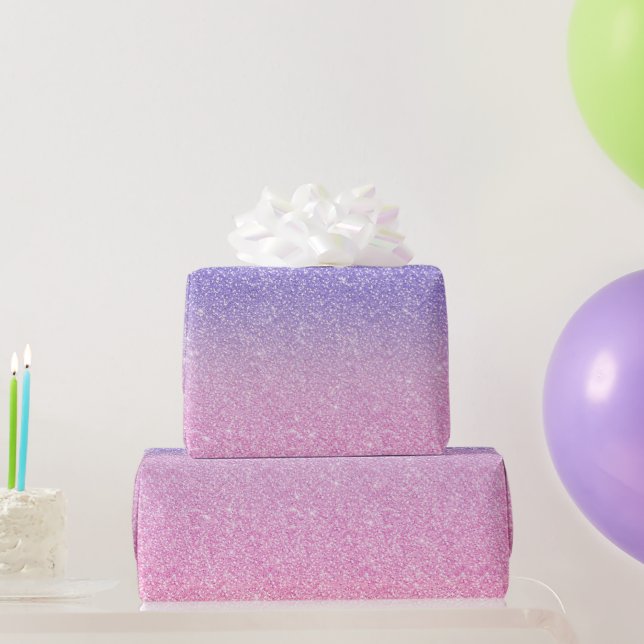 Papier Cadeau Belle Parties scintillant rose violet Ombre (Cadeaux de fête)