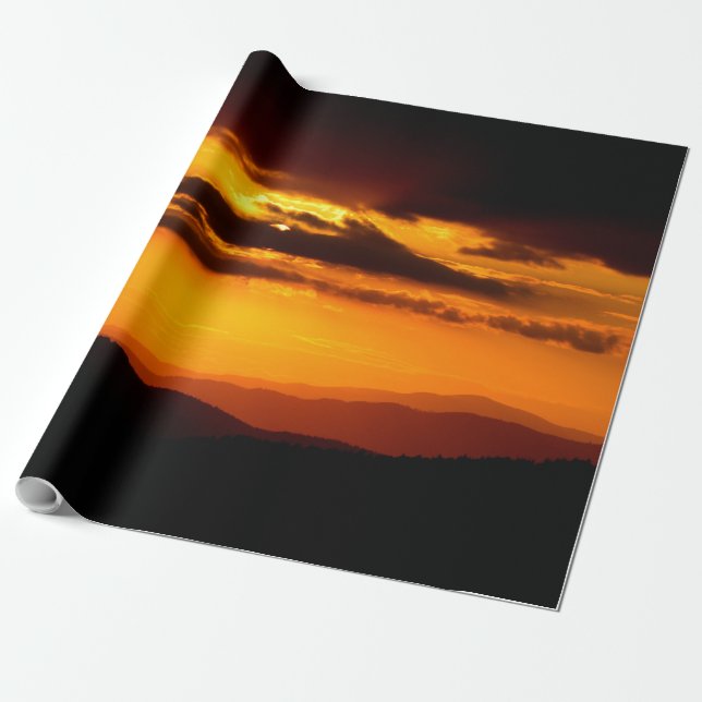 Papier Cadeau Belle photo coucher de soleil (Déroulé)