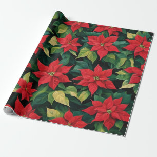 Papier Cadeau Belle Poinsettia