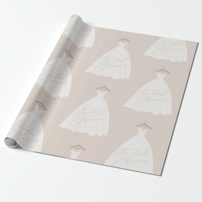 Papier Cadeau Belle robe de mariée douche de mariée (Déroulé)