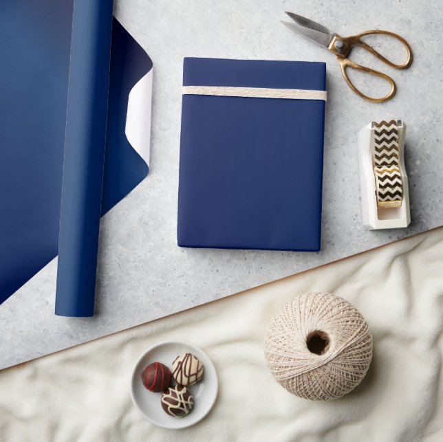 Papier Cadeau Belle Simple Sheen Marine Bleu Satin (Artisanat)