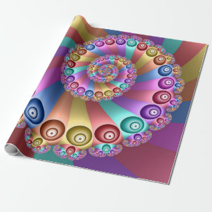 Papier Cadeau Belles couleurs de arc-en-ciel Art fractal abstrai