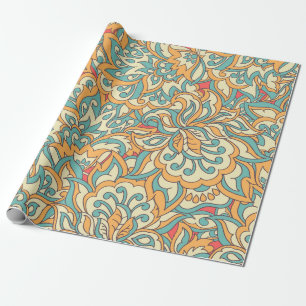Papier Cadeau belles fleurs sans couture motif. floral vintage