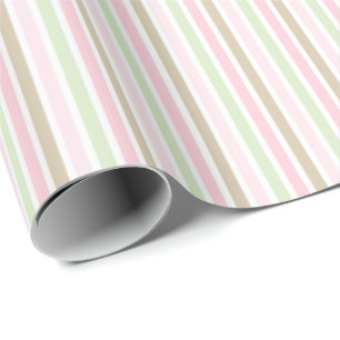 Papier Cadeau Belles rayures pastel.
