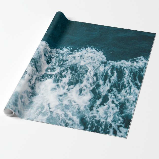 Papier Cadeau Belles vagues de mer (Déroulé)