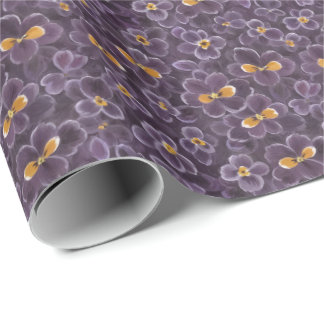 Papier Cadeau Belles Violettes
