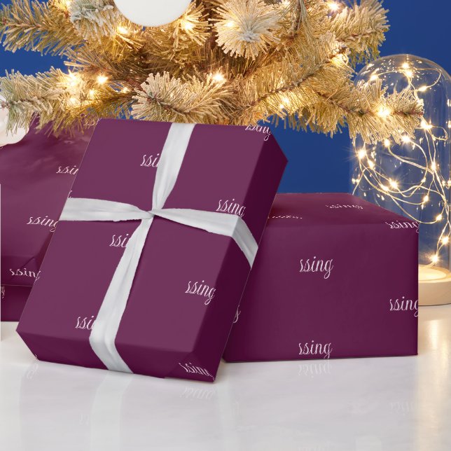 Papier Cadeau Bénédiction de Noël | Fête profonde bordeaux  (Vacances)