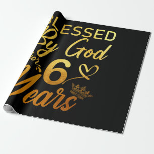 Papier Cadeau Béni par Dieu pendant 60 ans 60e anniversaire Foi