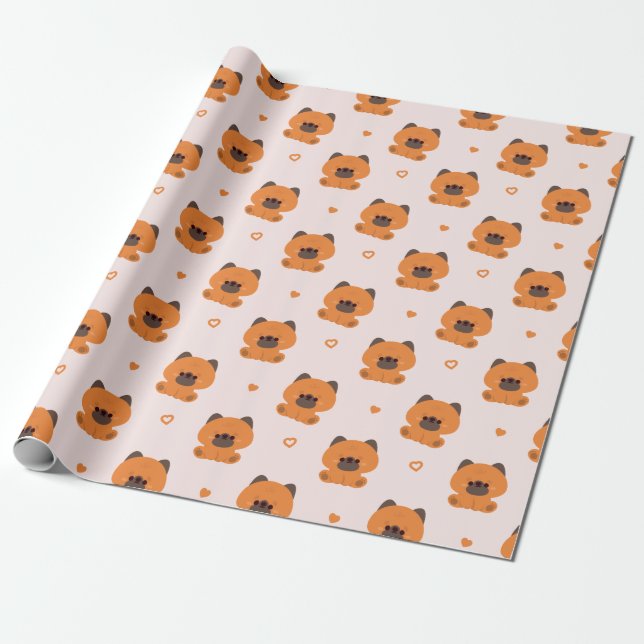 Papier Cadeau Berger allemand mignon (Déroulé)