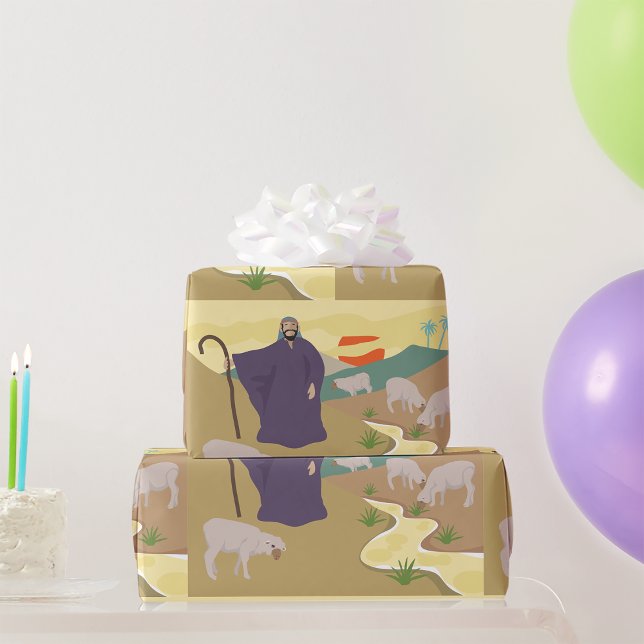 Papier Cadeau Berger Et Papier D'Enveloppement De Son Troupeau (Créateur téléchargé)