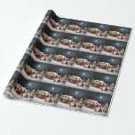 Papier Cadeau Bernese Mountain Caravan Christmas Adventure<br><div class="desc">Laissez-vous tenter par la magie d'une nuit d'hiver enneigée alors qu'une caravane glisse gracieusement à travers le paysage illuminé par la lune. La beauté sereine de la neige scintillante et l'éclat enchanteur de la lune créent une scène captivante, promettant une aventure de Noël inoubliable remplie de chaleur, de joie et...</div>